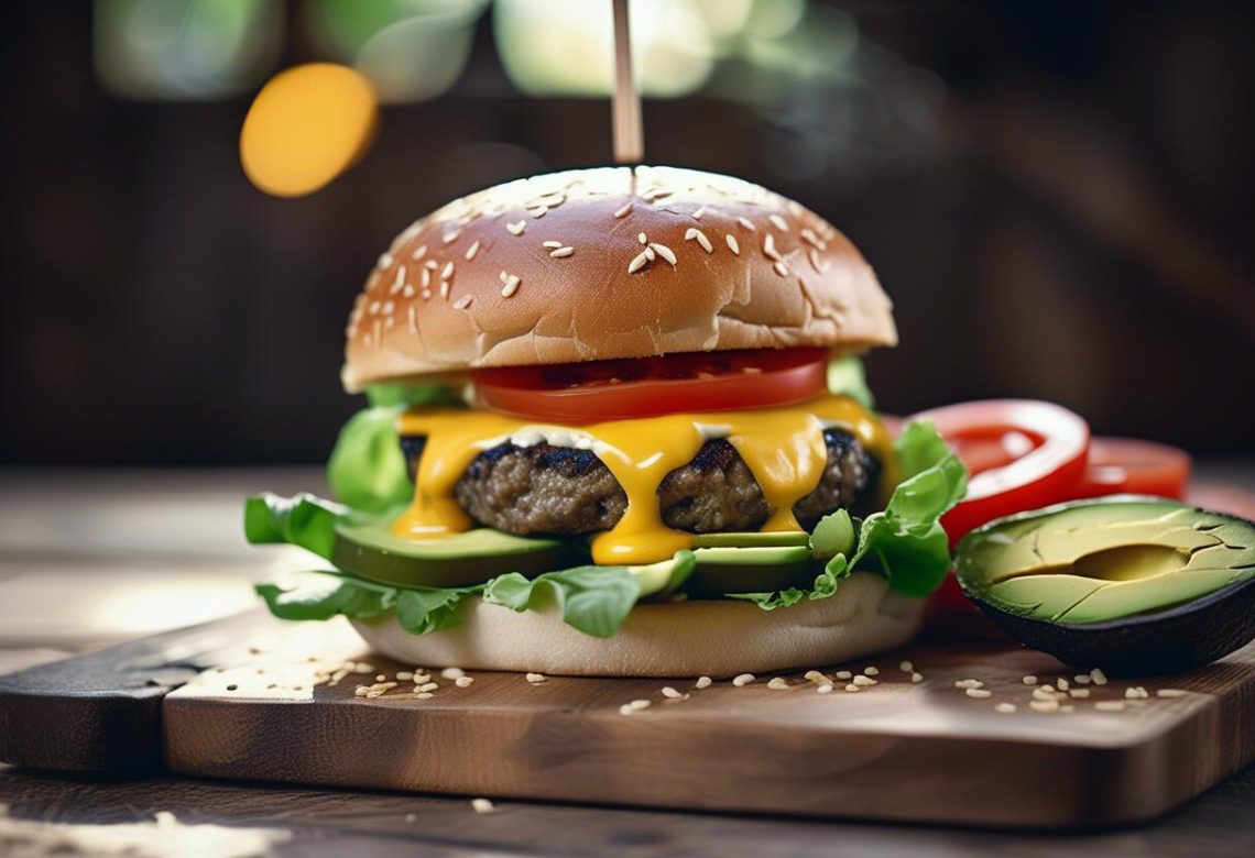 Burger végétarien gourmand